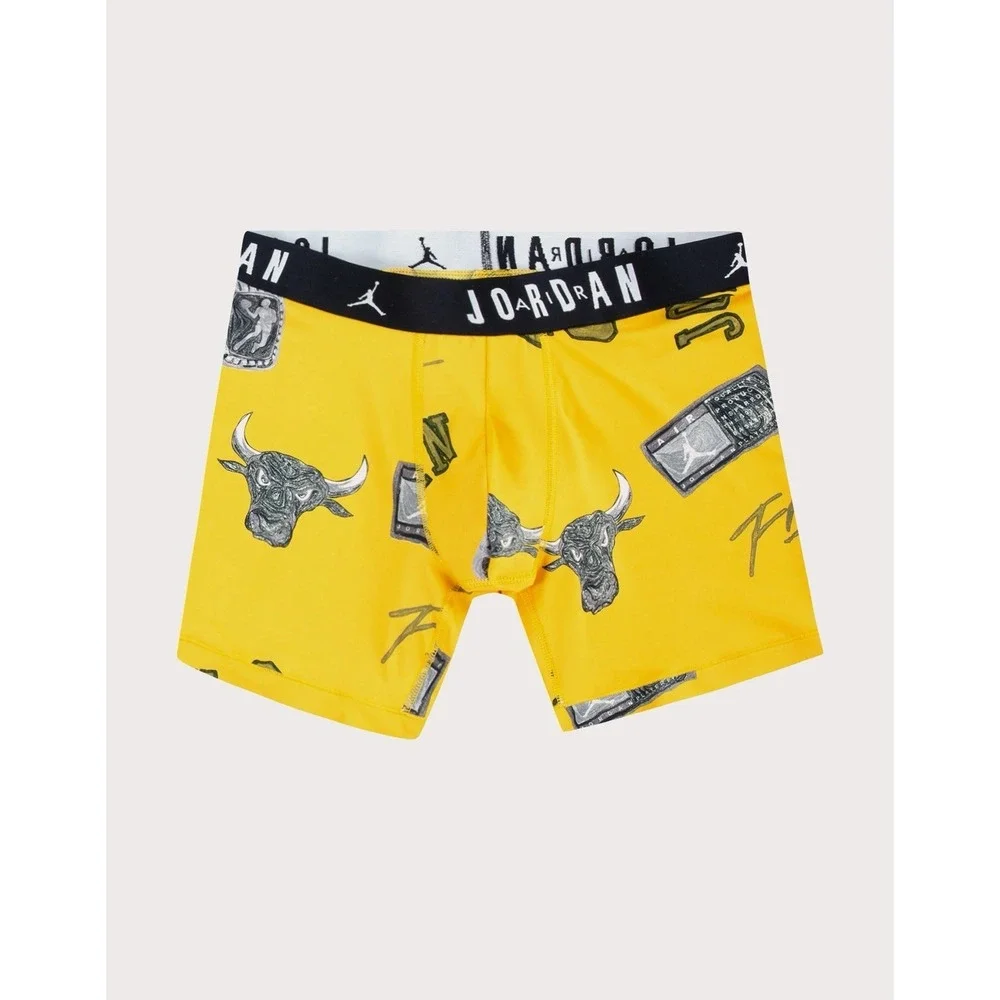 JORDAN Flight Micro Dri-Fit Boxer Briefs 2 Pack Blue Yellow‎ Men's M (32-34) NEW